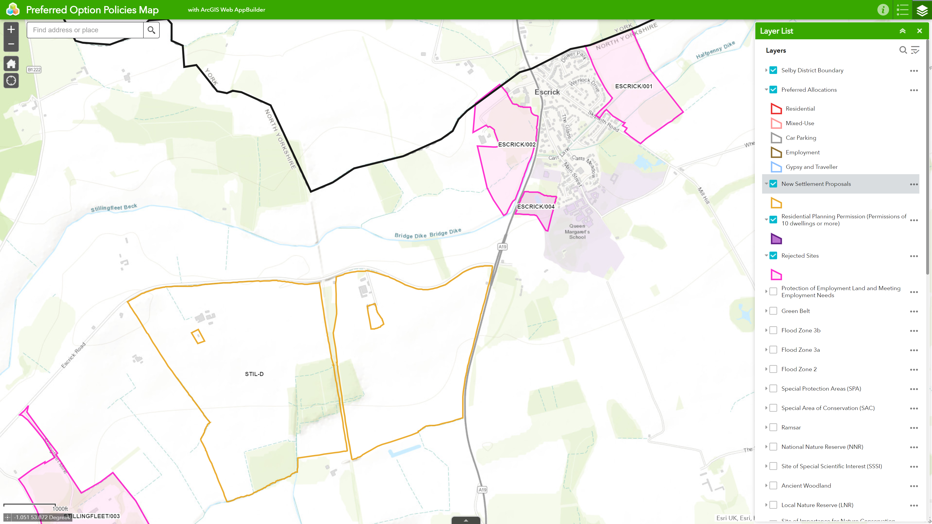 Local plan sites